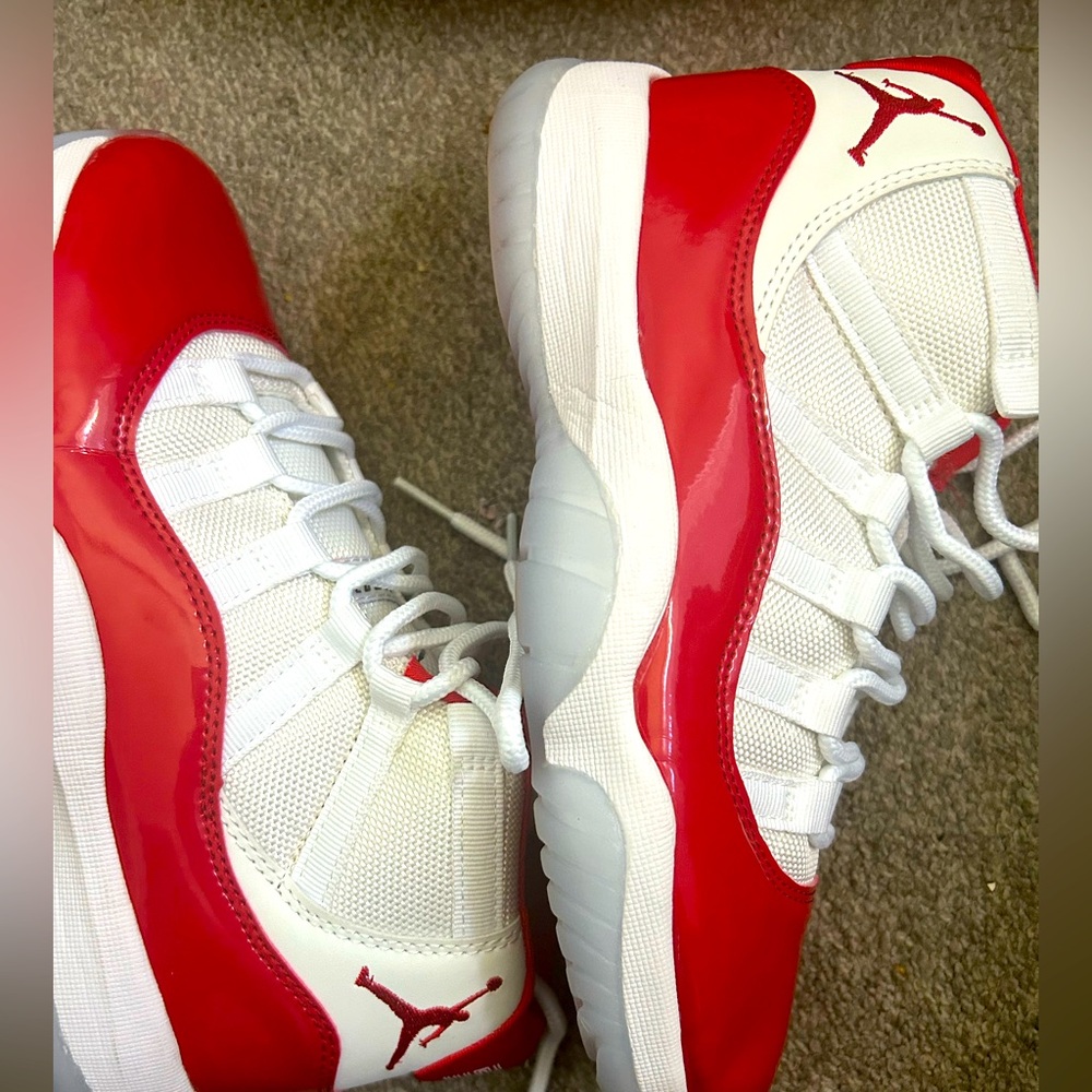 Air Jordan Red and White Sneakers